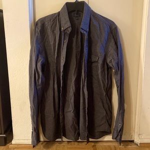 J Crew Mens Brushed Twill M Collared Button Up Casual Dress Shirt Long Sleeve